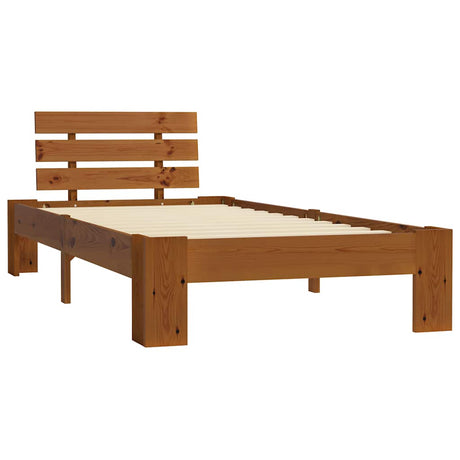 Vidaxl bedframe massief grenenhout honingbruin 100x200 cm