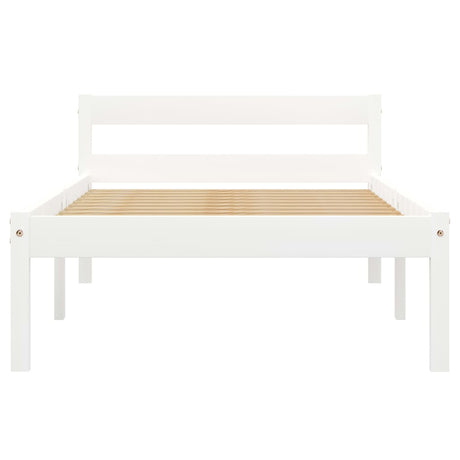 Vidaxl bedframe massief grenenhout wit 90x200 cm