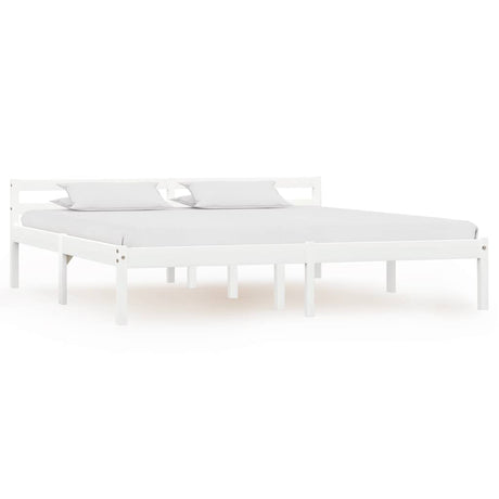 Vidaxl bedframe massief grenenhout wit 160x200 cm