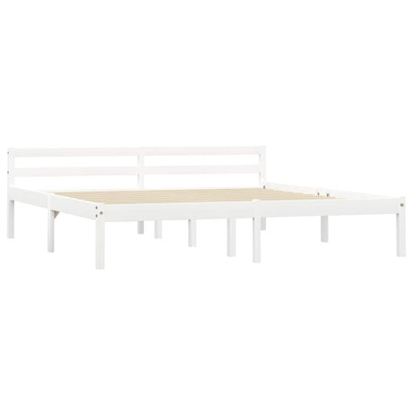 Vidaxl bedframe massief grenenhout wit 160x200 cm