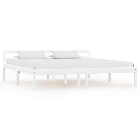 Vidaxl bedframe massief grenenhout wit 180x200 cm
