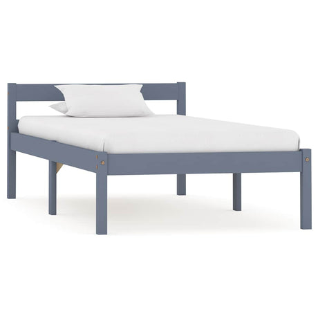 Vidaxl bedframe massief grenenhout grijs 100x200 cm