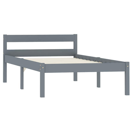 Vidaxl bedframe massief grenenhout grijs 100x200 cm