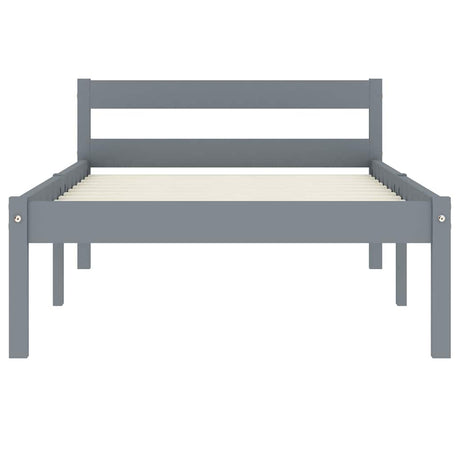 Vidaxl bedframe massief grenenhout grijs 100x200 cm