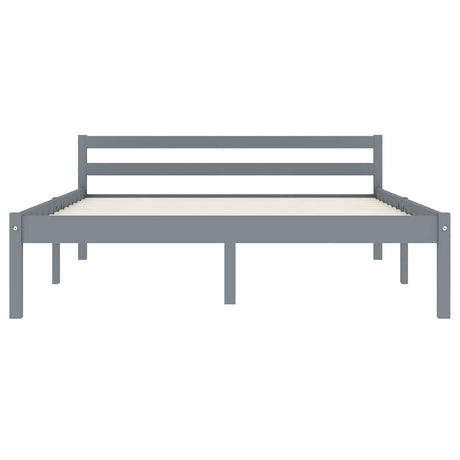 Vidaxl bedframe massief grenenhout grijs 140x200 cm