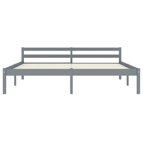 Vidaxl bedframe massief grenenhout grijs 160x200 cm