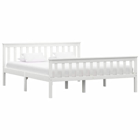 Vidaxl bedframe massief grenenhout wit 160x200 cm