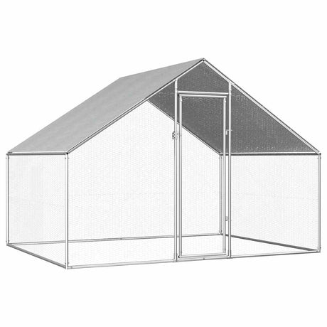 Vidaxl kippenhok 2,75x2x1,92 m gegalvaniseerd staal