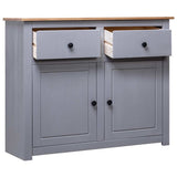 Vidaxl dressoir panama range 93x40x80 cm massief grenenhout grijs