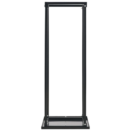 Vidaxl haardhoutrek met basis 37x37x113 cm staal zwart