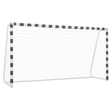 VidaXL Voetbaldoel 300x160x90 cm metaal zwart en wit