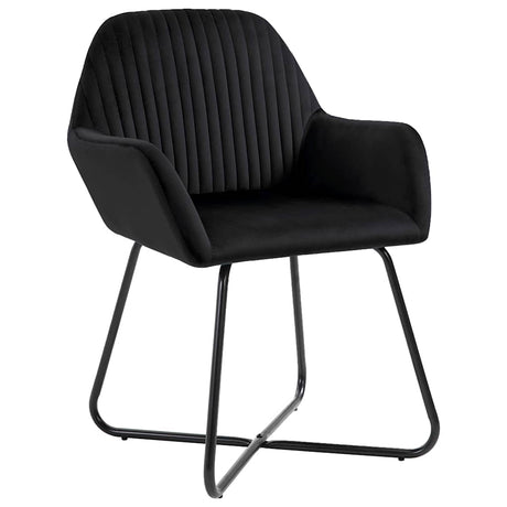 Vidaxl eetkamerstoelen 4 st fluweel zwart