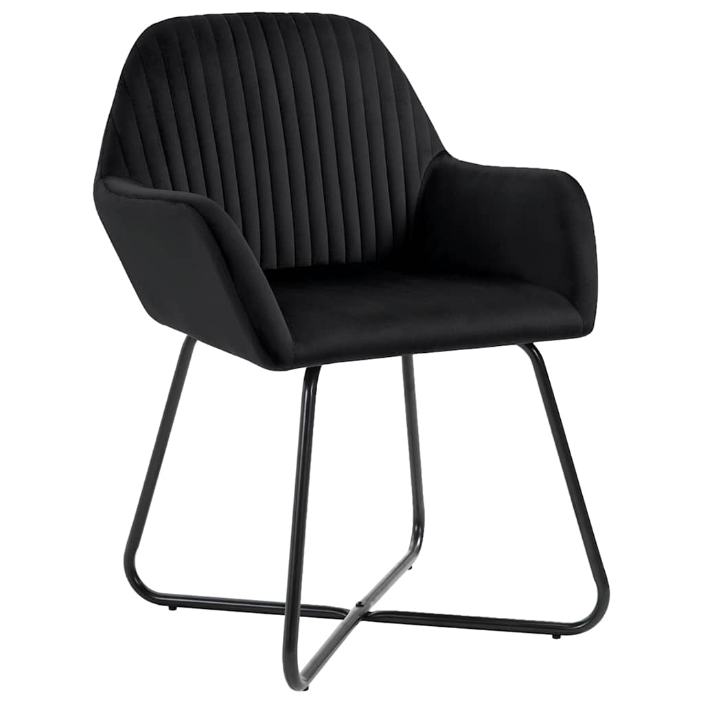 Vidaxl eetkamerstoelen 6 st fluweel zwart