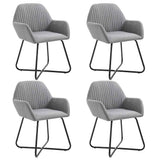 Vidaxl eetkamerstoelen 4 st stof lichtgrijs