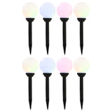 Vidaxl solarlampen 8 st led rond 15 cm rgb