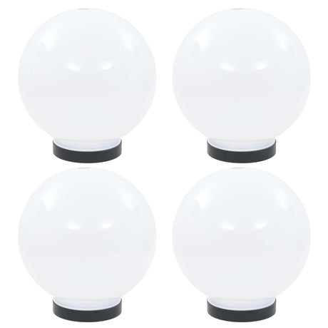 Vidaxl led-bollampen 4 st rond 20 cm pmma