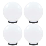 Vidaxl led-bollampen 4 st rond 25 cm pmma