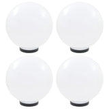 Vidaxl led-bollampen 4 st rond 30 cm pmma