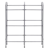 VidaXL Opbergrek voor 6 kratten 96x33x116 cm steel zilverkleurig