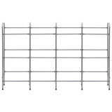Vidaxl opbergrek voor 12 kratten 190x33x116 cm staal zilverkleurig