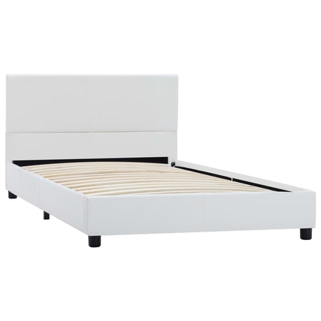Vidaxl bedframe kunstleer wit 90x200 cm