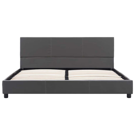 Vidaxl bedframe kunstleer grijs 140x200 cm