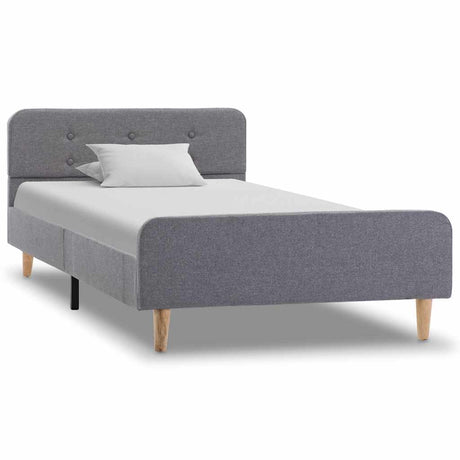 Vidaxl bedframe stof lichtgrijs 90x200 cm