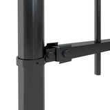 Vidaxl tuinhek met speerpunt staal 537x120 cm zwart