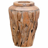 Vidaxl decoratievaas 40x60 cm massief teakhout