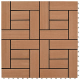 VidaXL 22 st Terrastegels 30x30 cm 2 m² HKC bruin