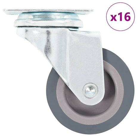 Vidaxl 16 st zwenkwielen 50 mm