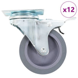 Vidaxl 12 st zwenkwielen 75 mm