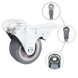 Vidaxl 12 st zwenkwielen met boutgaten 50 mm