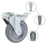 Vidaxl 24 st zwenkwielen met boutgaten 100 mm