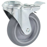 Vidaxl 24 st zwenkwielen met boutgaten 100 mm