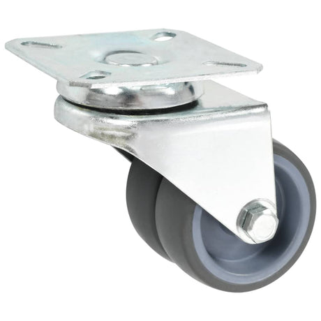 Vidaxl 24 st zwenkwielen dubbel 50 mm