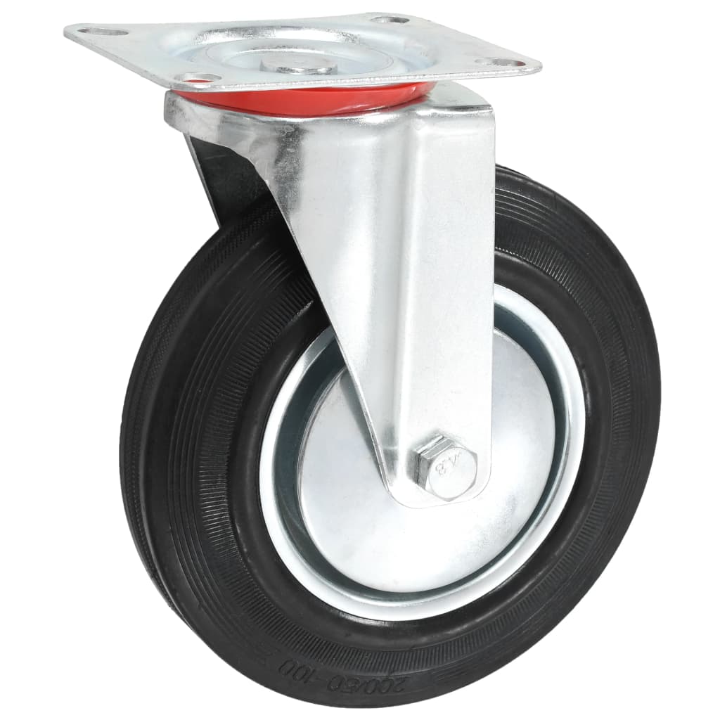 Vidaxl 8 st zwenkwielen 200 mm