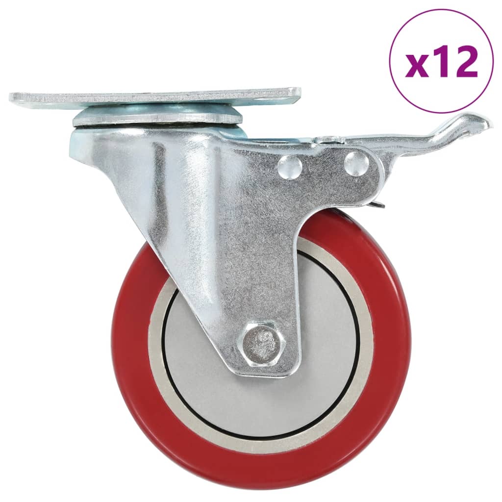Vidaxl zwenkwielen 12 st 100 mm