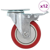 Vidaxl zwenkwielen 12 st 100 mm