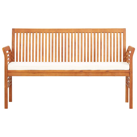 Vidaxl tuinbank 3-zits met kussen 150 cm massief acaciahout