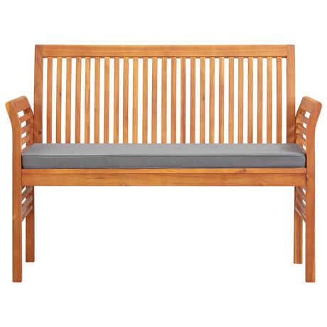 Vidaxl tuinbank 2-zits met kussen 120 cm massief acaciahout