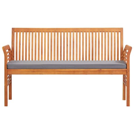 Vidaxl tuinbank 3-zits met kussen 150 cm massief acaciahout