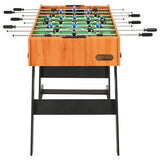 Vidaxl voetbaltafel inklapbaar 121x61x80 cm lichtbruin