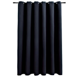 Vidaxl gordijn verduisterend met metalen ringen 290x245 cm zwart
