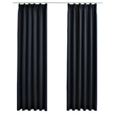 Vidaxl gordijnen verduisterend met haken 2 st 140x225 cm antraciet