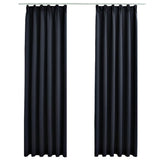 Vidaxl gordijnen verduisterend met haken 2 st 140x245 cm antraciet