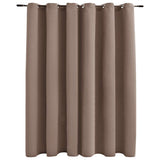 Vidaxl gordijn verduisterend met metalen ringen 290x245 cm taupe