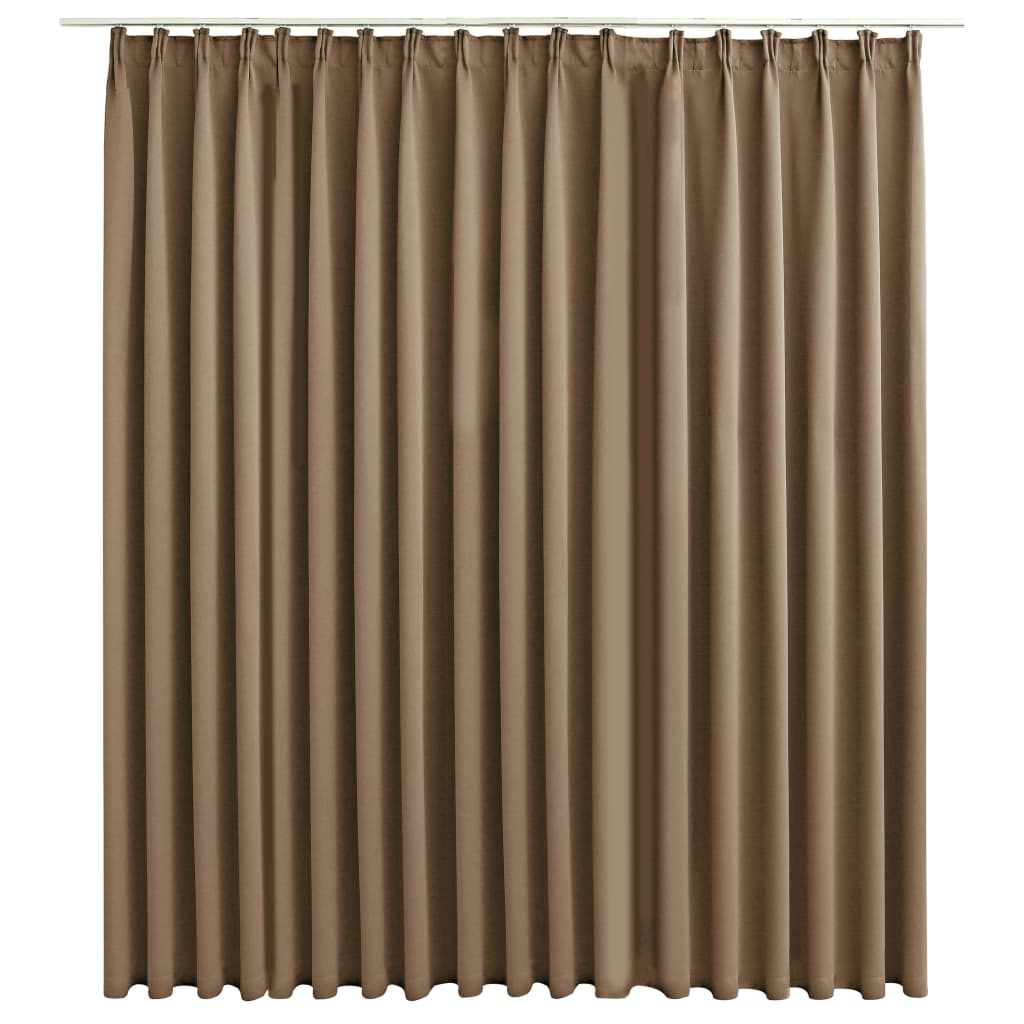 Vidaxl gordijn verduisterend met haken 290x245 cm taupe