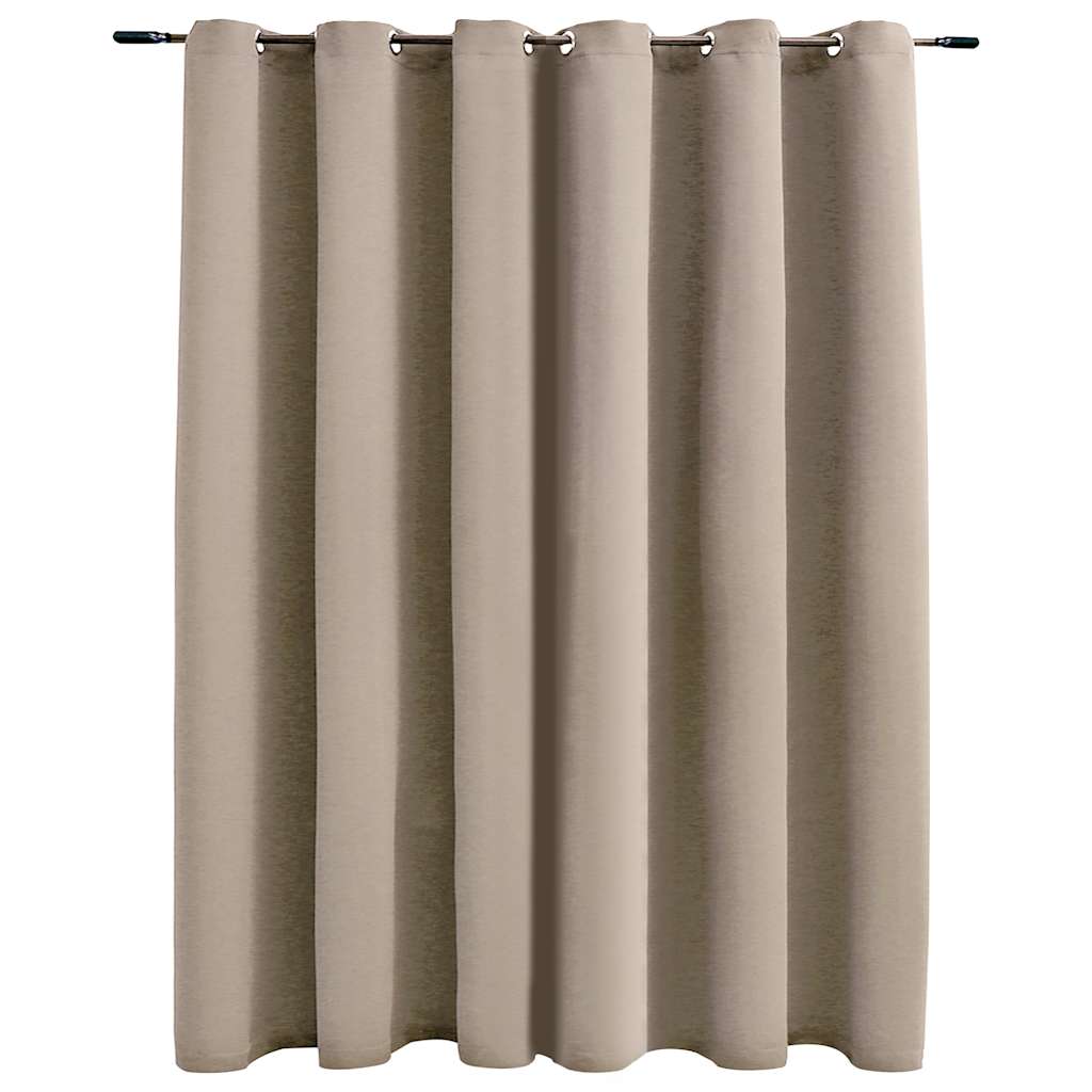 Vidaxl gordijn verduisterend met metalen ringen 290x245 cm beige