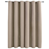 Vidaxl gordijn verduisterend met metalen ringen 290x245 cm beige